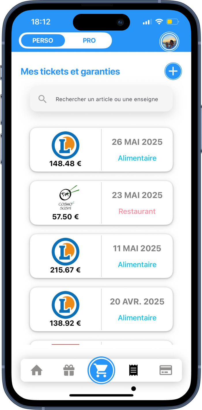 Screenshot Tickets